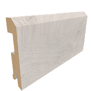 Плинтус плоский CPL TL 75х16х2070 дуб снежный