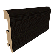 Плинтус плоский Эко-шпон 75х16х2070 темный кипарис 